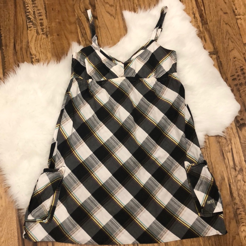Roxy Plaid Beach Dress - Picture 2 of 8